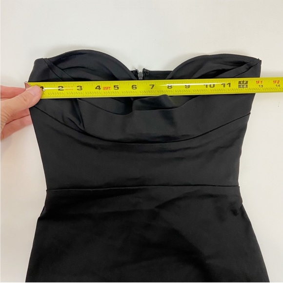 More To Come Sophia Strapless Midi Dress in Black - Picture 3 of 9